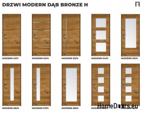DRZWI WEWNĘTRZNE MODERN 09H DĄB BRONZE 60 DRZWI WEWNĘTRZNE MODERN 09H DĄB BRONZE 60