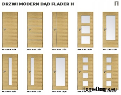 DRZWI WEWNĘTRZNE MODERN 10H DĄB FLADER 90 DRZWI WEWNĘTRZNE MODERN 10H DĄB FLADER 90