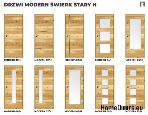 DRZWI WEWNĘTRZNE MODERN 10H ŚWIERK STARY 60