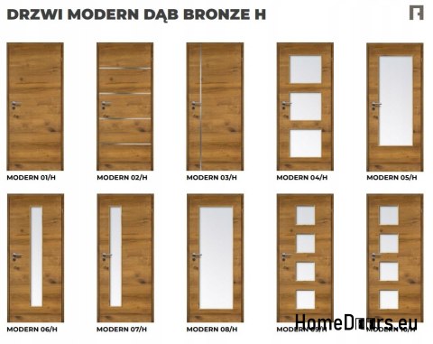 DRZWI WEWNĘTRZNE MODERN 04H DĄB BRONZE 60 DRZWI WEWNĘTRZNE MODERN 04H DĄB BRONZE 60