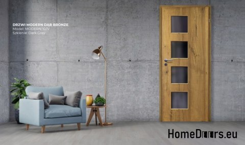 DRZWI WEWNĘTRZNE MODERN 10V DĄB BRONZE 60