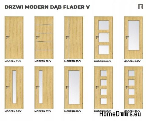 DRZWI WEWNĘTRZNE MODERN 10V DĄB FLADER 80 DRZWI WEWNĘTRZNE MODERN 10V DĄB FLADER 80