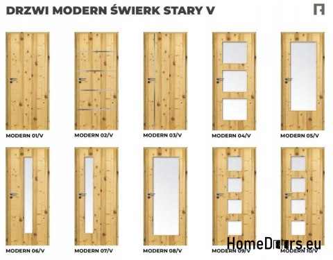 DRZWI WEWNĘTRZNE MODERN 10V ŚWIERK STARY 80 DRZWI WEWNĘTRZNE MODERN 10V ŚWIERK STARY 80