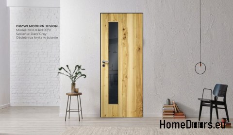 DRZWI WEWNĘTRZNE MODERN 07V JESION SĘKATY 70
