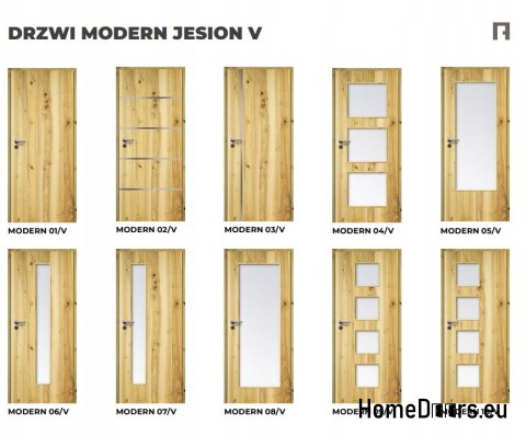 DRZWI WEWNĘTRZNE MODERN 07V JESION SĘKATY 80