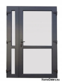 AUSSENTÜREN PVC ANTHRAZIT 160x210 ZWEIFLÜGELIG