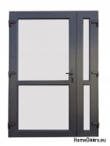 AUSSENTÜREN PVC ANTHRAZIT 160x210 ZWEIFLÜGELIG