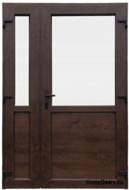 AUSSENTÜREN PVC NUSSBAUM 160x210 DOPPELFLÜGELIG
