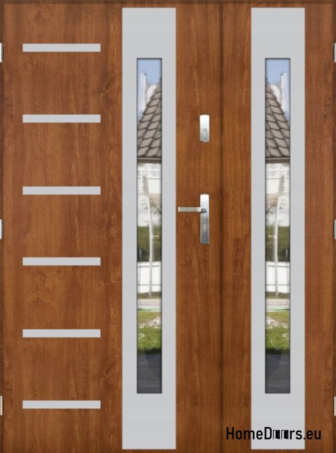 Zweiflügelige Tür mit Spiegel dick 72 mm 150 L