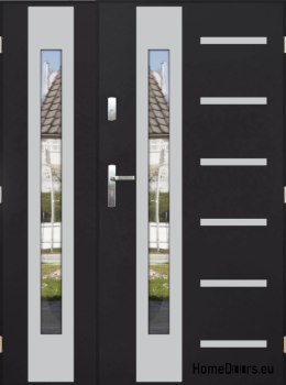 Zweiflügelige Tür mit Spiegel dick 72 mm 160 P