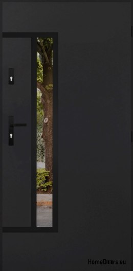 Türspiegel W-8 SCHWARZ 70/80/90/100