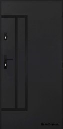 Massive Außentür A-8 SCHWARZ 70/80/90/100