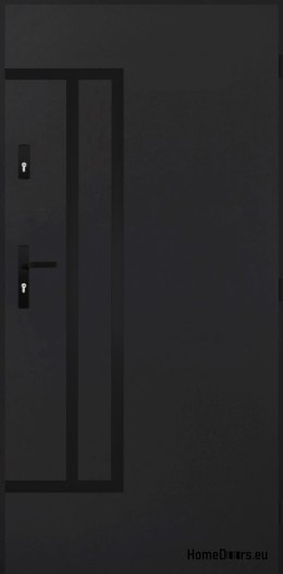 Massive Außentür A-8 SCHWARZ 70/80/90/100