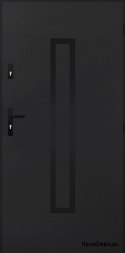 Massive Außentür A-10 SCHWARZ 70/80/90/100