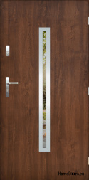 Außentür mit Spiegel W-12 INOX 70/80/90/100