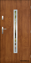 Außentür mit Spiegel W-12 INOX 70/80/90/100