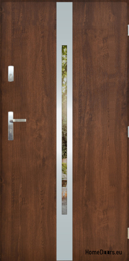 Außentür mit Spiegel W-13 INOX 70/80/90/100