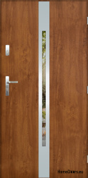 Außentür mit Spiegel W-13 INOX 70/80/90/100