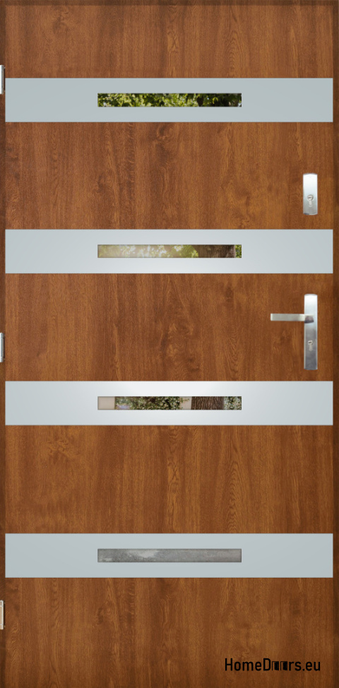 Außentür mit Spiegel W-7 INOX 70/80/90/100 Außentür mit Spiegel W-7 INOX 70/80/90/100