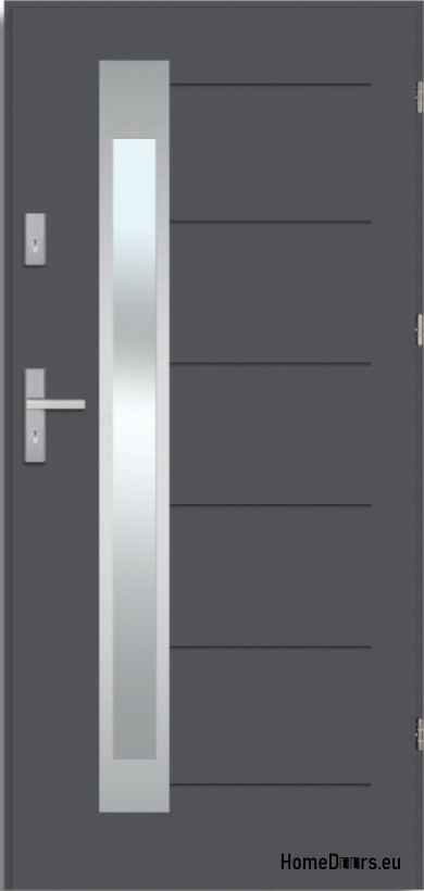 Drzwi zewnętrzne z lustrem weneckim Montreal ciepłe 70mm, OD RĘKI, 90 P