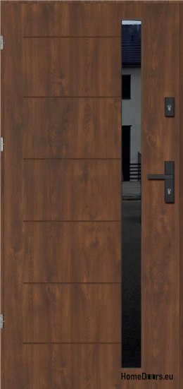Außentüren COPENHAGEN MIT SCHWARZEM GLAS DICK warm 70mm, VON DER BANK, 90 L