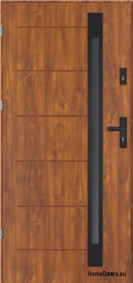 Außentür NARVIK BLACK THICK warm 1,2Wm2k 70mm, OFF-THE-SHELF, 90 L