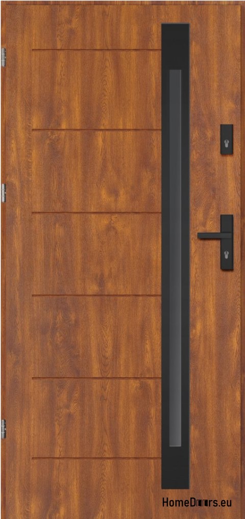 Außentür NARVIK BLACK THICK warm 1,2Wm2k 70mm, OFF-THE-SHELF, 90 L
