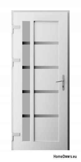 DRZWI ZEWNĘTRZNE PCV 100/210 BIAŁE PRZESZKLONE , ZAMEK AUTOMATYCZNY
