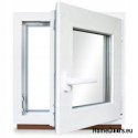PVC-FENSTER RU Rechts 600x500 / 60x50 ANTHRAZIT/WEISS, SOFORT LIEFERBAR