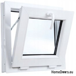 PVC-KIPPFENSTER 800x500 / 80x50 ANTHRAZIT/WEISS, STARK, MIT GRIFF, GEBRAUCHSFERTIG