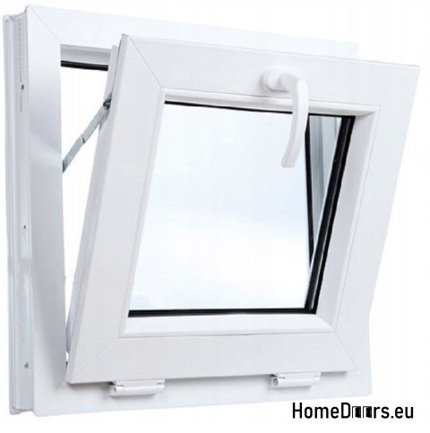 PVC-KIPPFENSTER 800x500 / 80x50 ANTHRAZIT/WEISS, STARK, MIT GRIFF, GEBRAUCHSFERTIG PVC-KIPPFENSTER 800x500 / 80x50 ANTHRAZIT/WEISS, STARK, MIT GRIFF, GEBRAUCHSFERTIG