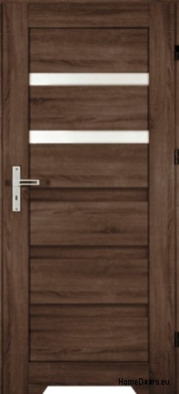 Drzwi Wewnętrzne Pokojowe Przeszklone FRESNO WC 60 Kolor Orzech Rustykalny