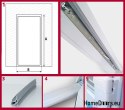 PVC-HAUSTÜREN FÜR GESCHÄFTE UND BÜROS 90/200 Anthrazit/Weiss, verglastes Design