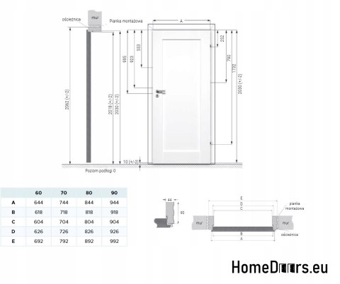 Tina Room 90 Paneel-Innentüren Lackierte Farben Tina Room 90 Paneel-Innentüren Lackierte Farben