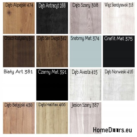 Rahmentür Negra WC 60 FRESH Farben