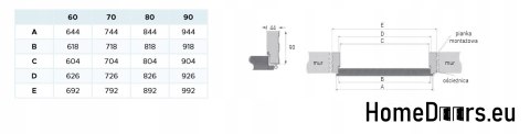 OŚCIEŻNICA STAŁA MDF WZMOCNIONA 90x45 GRUPA PVC OŚCIEŻNICA STAŁA MDF WZMOCNIONA 90x45 GRUPA PVC