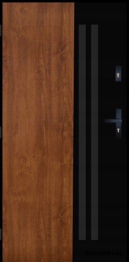 Außentür PANTOR ALPINE-PASIVE 02 Links 90 Golden Oak Dick72mm Warm