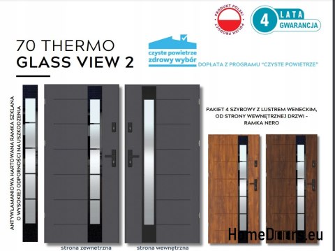 Warme Außentüren THERMO GLASS 4-Scheiben-Paket 70mm, STANDARD, 90 L Warme Außentüren THERMO GLASS 4-Scheiben-Paket 70mm, STANDARD, 90 L