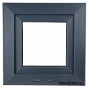 PVC FENSTER RU RECHTS 600x600 / 60x60 DOPPELSEITIG ANTHRAZIT