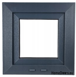 PVC FENSTER RU RECHTS 600x600 / 60x60 DOPPELSEITIG ANTHRAZIT