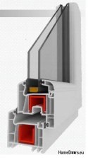 PVC FENSTER RU RECHTS 600x600 / 60x60 DOPPELSEITIG ANTHRAZIT