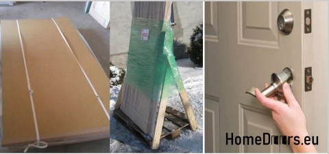 PVC-Haustüren für Geschäfte und Büros, 90/210, Anthrazit/Weiß, verglast
