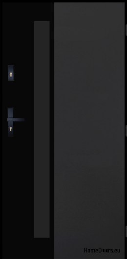 Außentür PANTOR ALPINE-PASIVE 01 Rechts 90 Anthrazit Dick72mm Warm