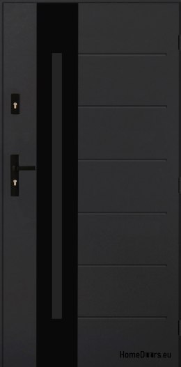 Außentür PANTOR ALPINE-PASIVE 03 Rechts 90 Anthrazit Dick72mm Warm