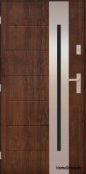 PANTOR ALPINE-PASIVE 04 Außentür Links 90 Nussbaum stark 72mm warm