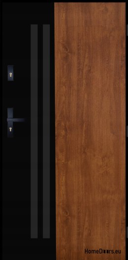 Außentür PANTOR BERGEN 01 Rechts 90 Golden Oak Thick 72mm Warm