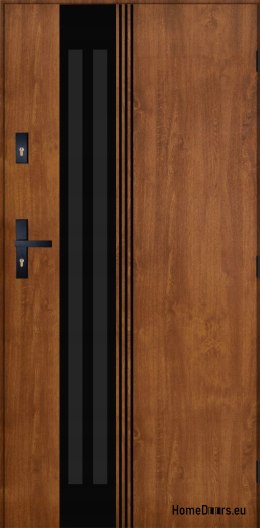 Außentür PANTOR BERGEN 02 Rechts 90 Golden Oak Thick 72mm Warm