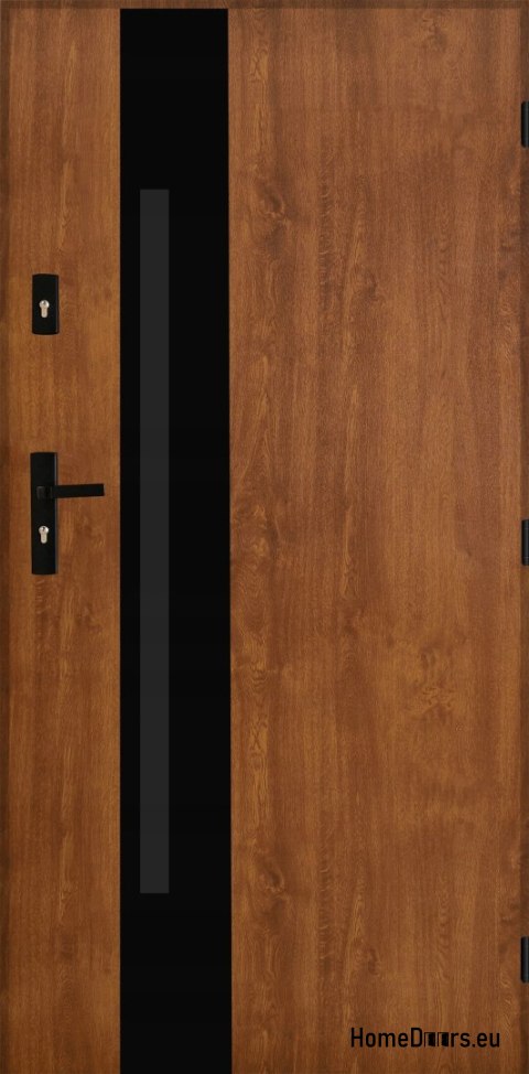 Außentür aus poliertem Stahl 55mm Tango 04 90 Rechts Golden Oak Außentür aus poliertem Stahl 55mm Tango 04 90 Rechts Golden Oak