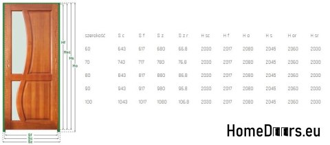 Premium lackierte Holztür Montenegro MN-1 60 Premium lackierte Holztür Montenegro MN-1 60