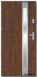 BREMA INOX Außentür mit Einwegspiegel, STÄRKE 70mm, STANDARD, 90 L